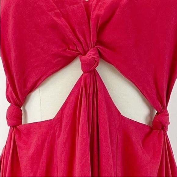 NWT FARM RIO CUTOUT DRESS RED SIZE LARGE - Picture 6 of 11